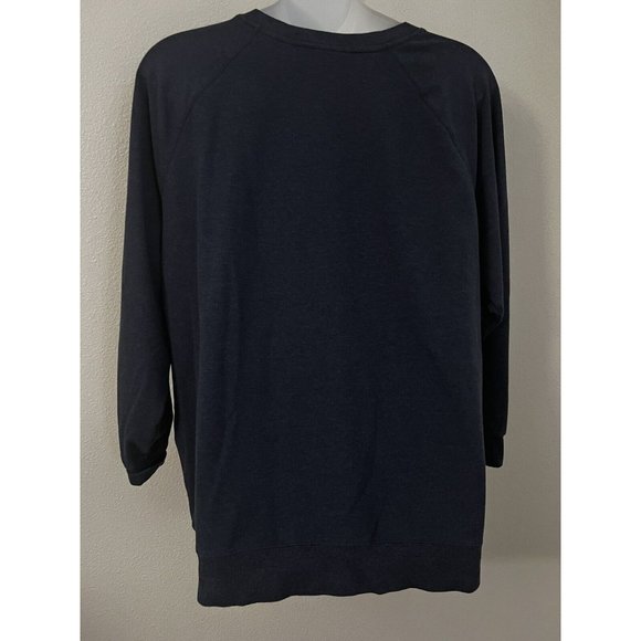 Wildfox Women's Navy Good Vibes Long Sleeve Knit Sweatshirt Size XL Exce… - Picture 4 of 7